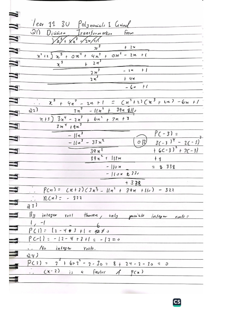 Polynomials 1 Solutions | PDF