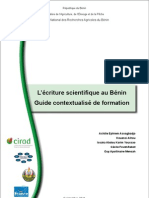 L'écriture Scientifique Au Bénin: Guide Contextualisé de Formation