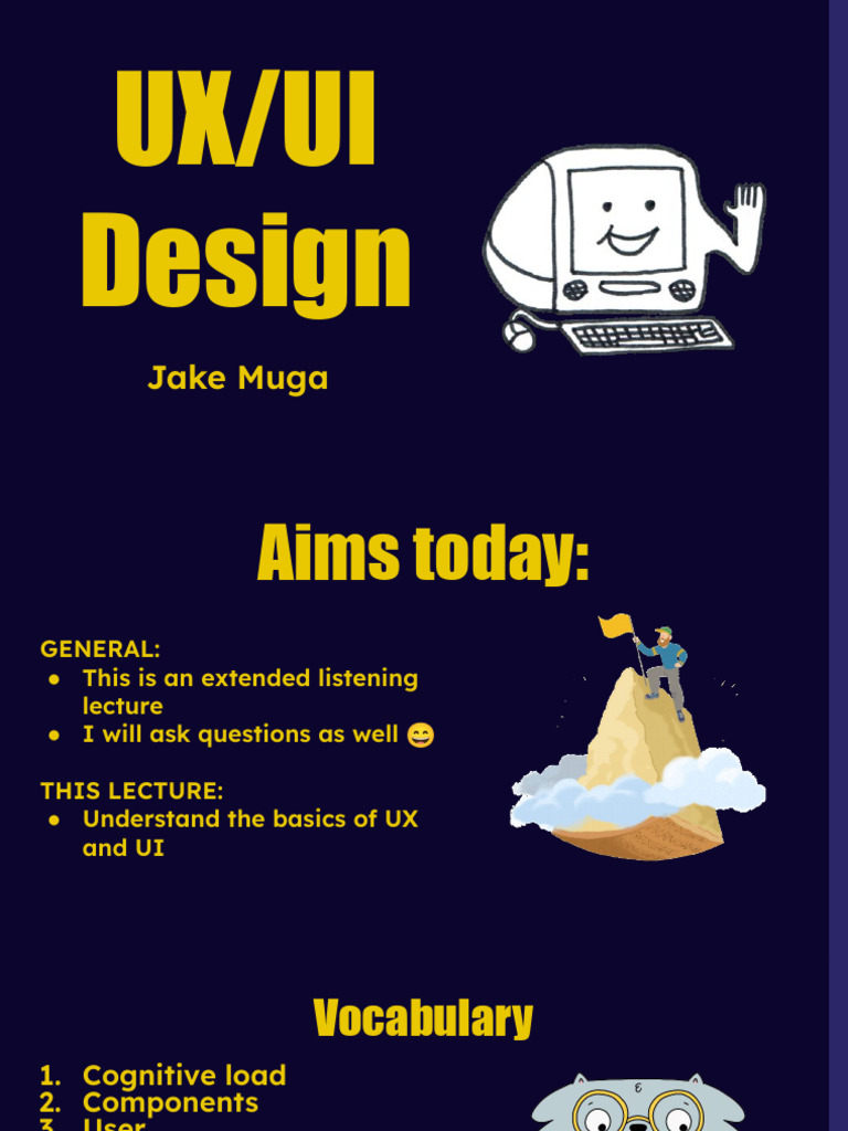 UX-UI Design Lecture - Jake M | PDF | Menu (Computing) | Usability