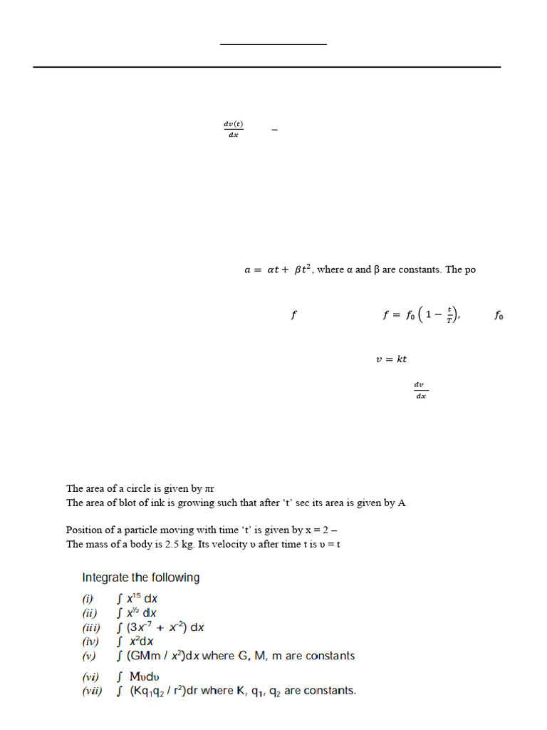 Motion in Straight Line Assignment | PDF | Velocity | Acceleration