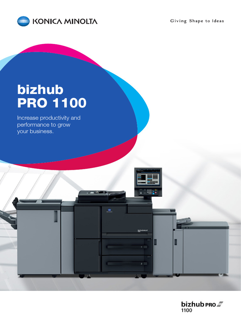 bizhub PRO 1100: High-Performance Printing | PDF | Paper | Printer ...