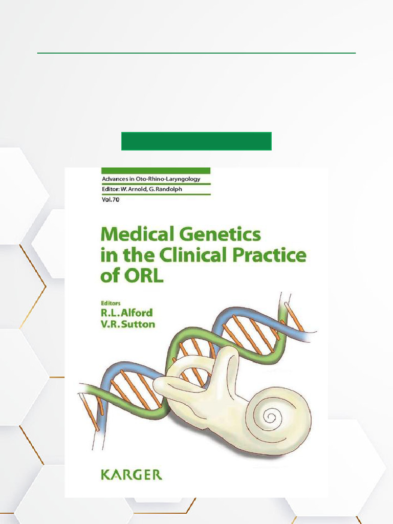 Medical Genetics in The Clinical Practice of ORL Full Text PDF | PDF ...