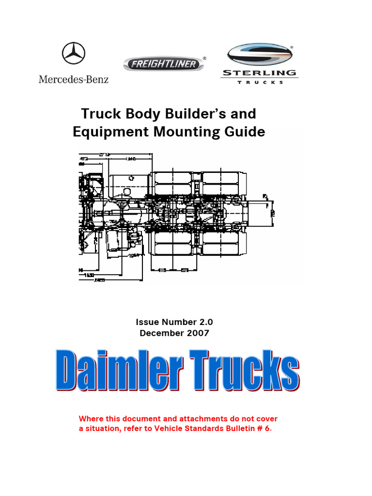 Truck Body Builder's Guidelines 2007 | PDF | Truck | Transport