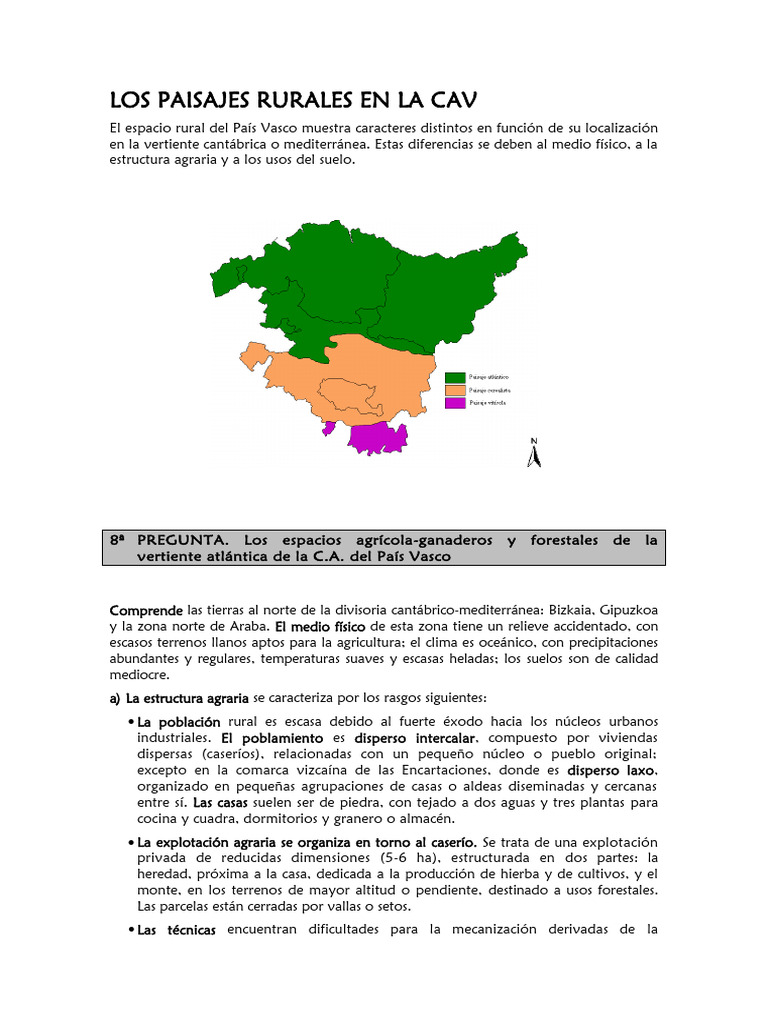 Paisajes Rurales en la CAV: Características y Usos | PDF | Agricultura ...