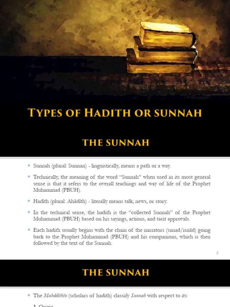 Types of Hadith Explained | PDF | Hadith | Islamic Jurisprudence