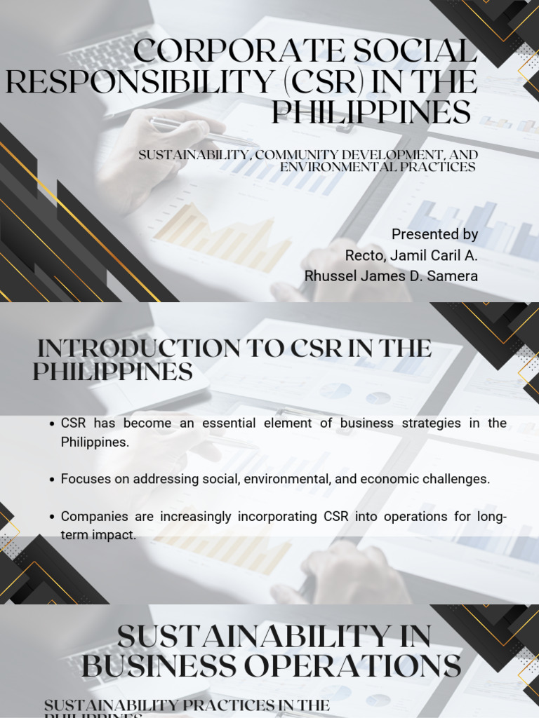 CSR Practices in the Philippines | PDF | Corporate Social ...