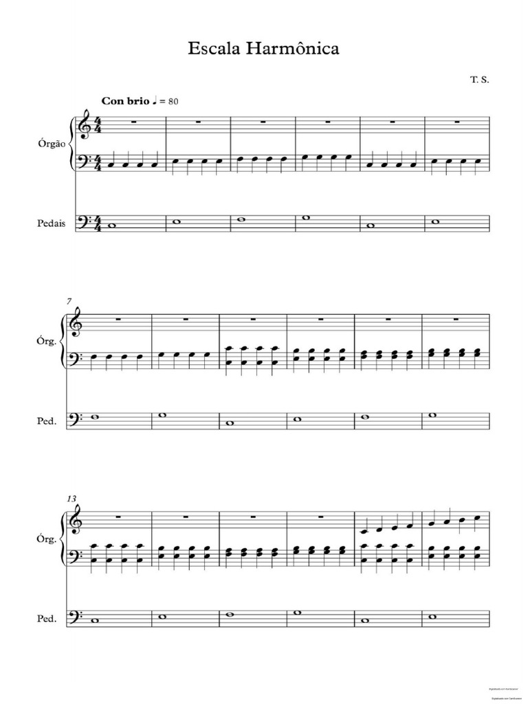 Escala Harmônica - Partitura Completa | PDF