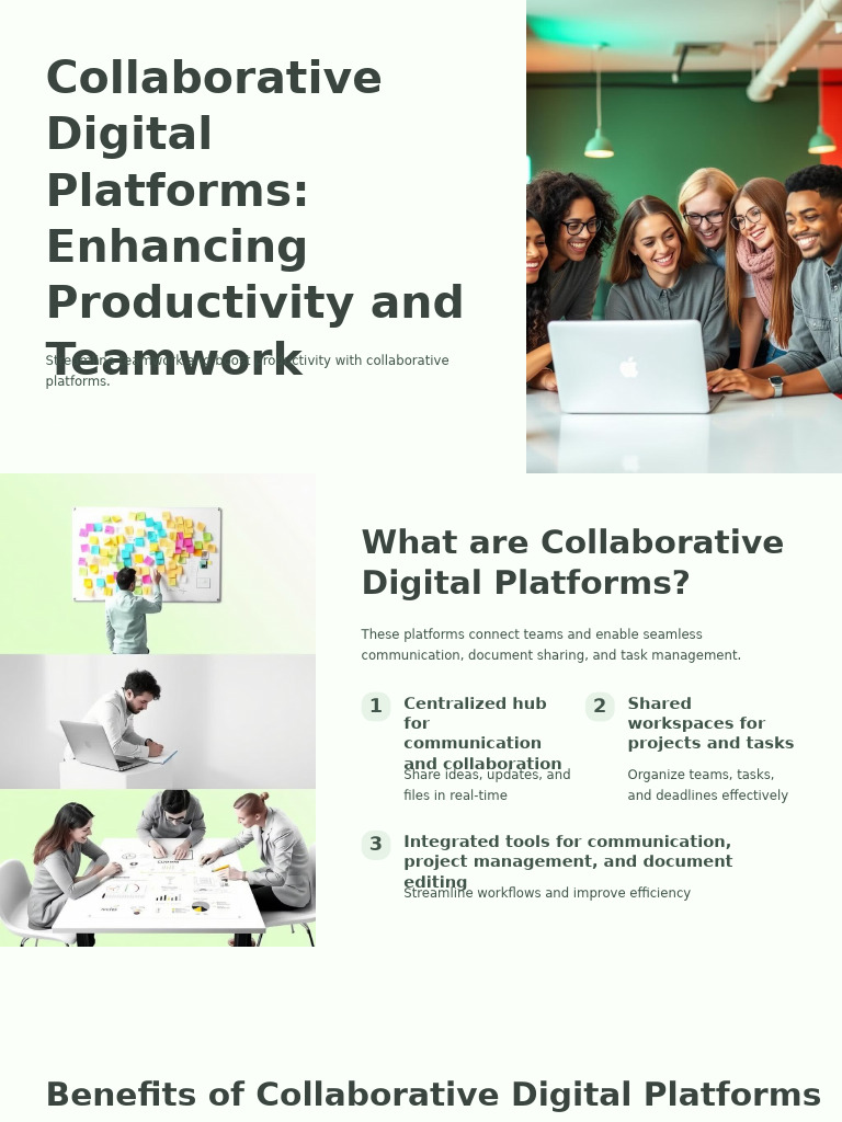 Collaborative Digital Platforms Enhancing Productivity and Teamwork ...