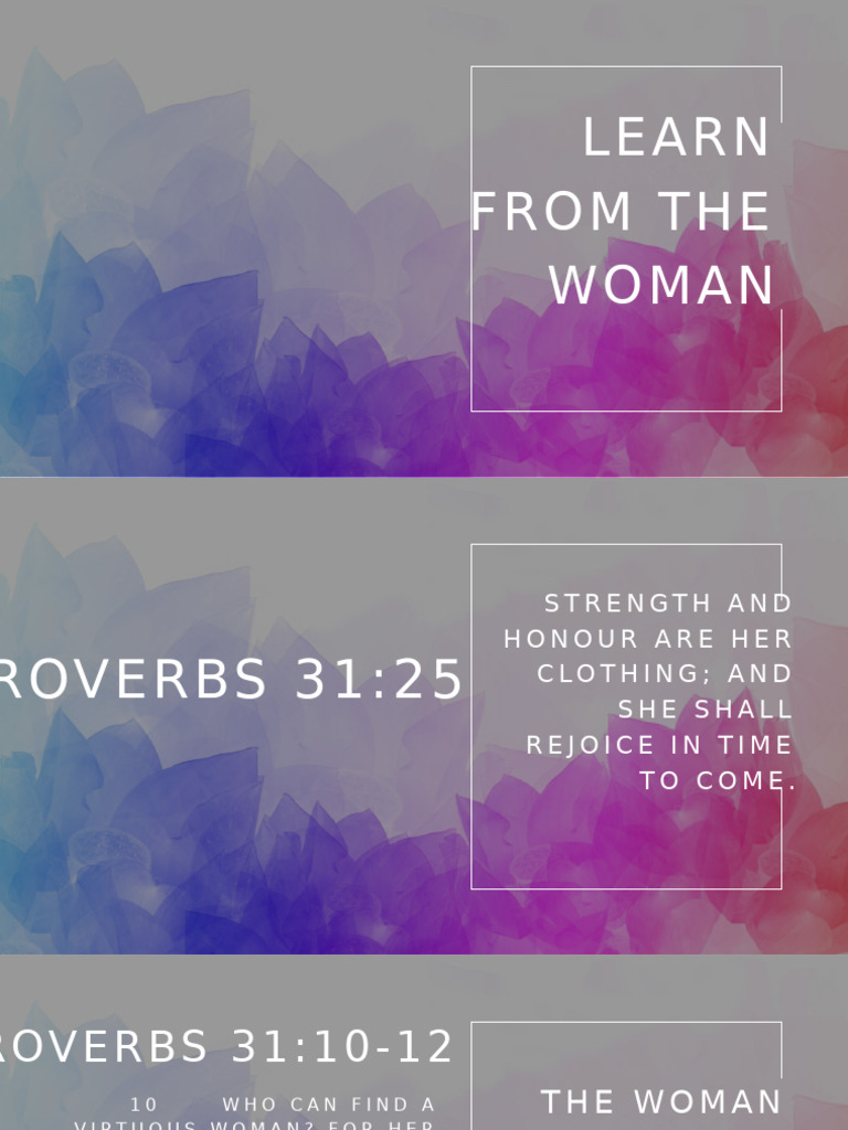 Learn From The Woman | PDF