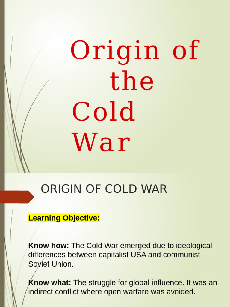 Cold War Origins and Global Impact | PDF