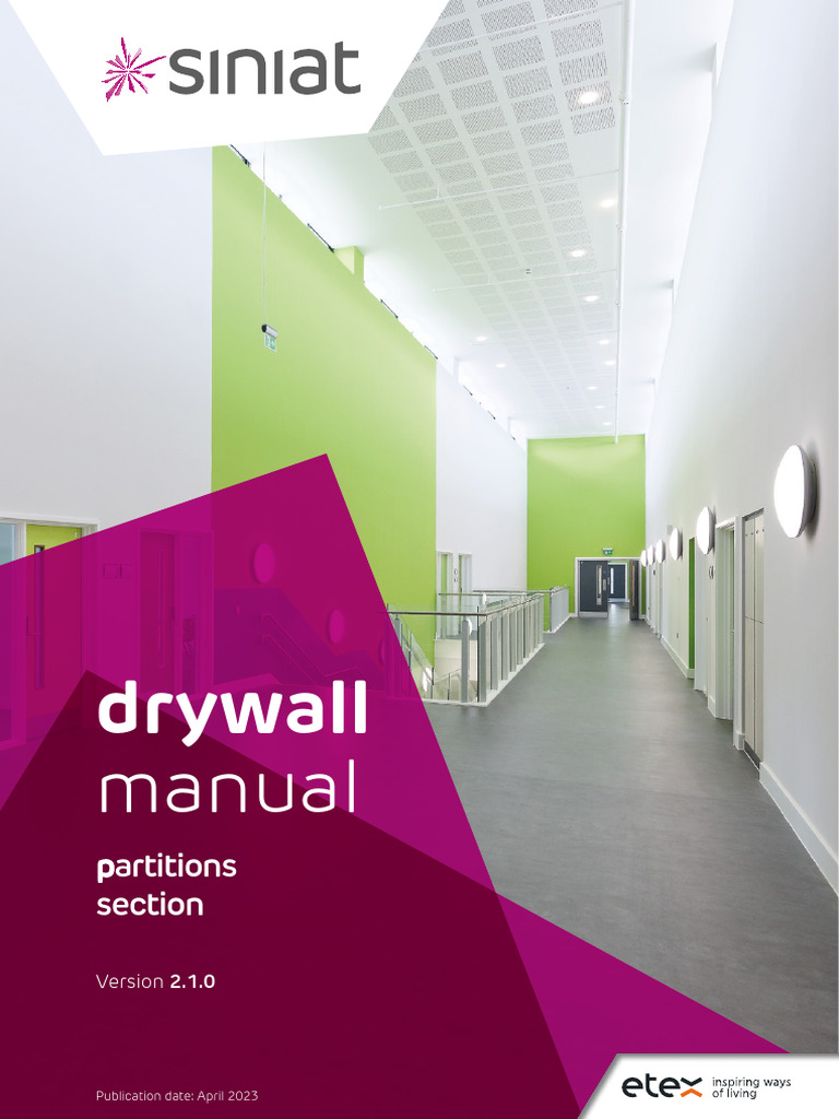 Siniat Drywall Partitions Manual 2023 | PDF | Drywall | Materials