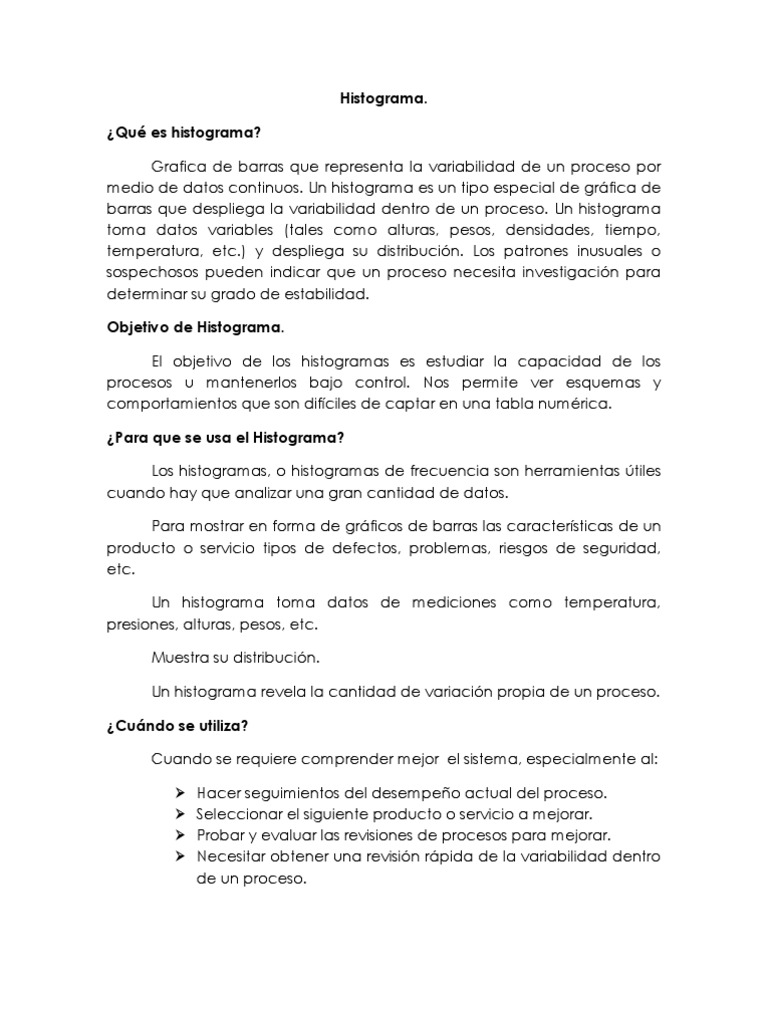 Trabajo de Histograma