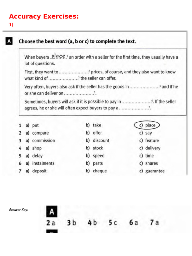 Accuracy Exercises with Answer Keys | PDF | Walmart