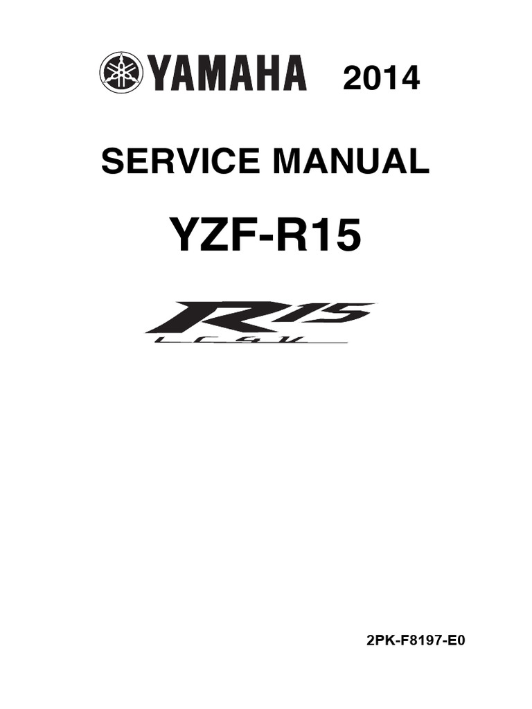 Yamaha R15 V2 Service Manual 2014 | PDF | Throttle | Fuel Injection