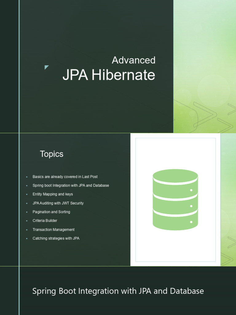 Advanced JPA with Spring Boot Guide | PDF | Database Transaction ...