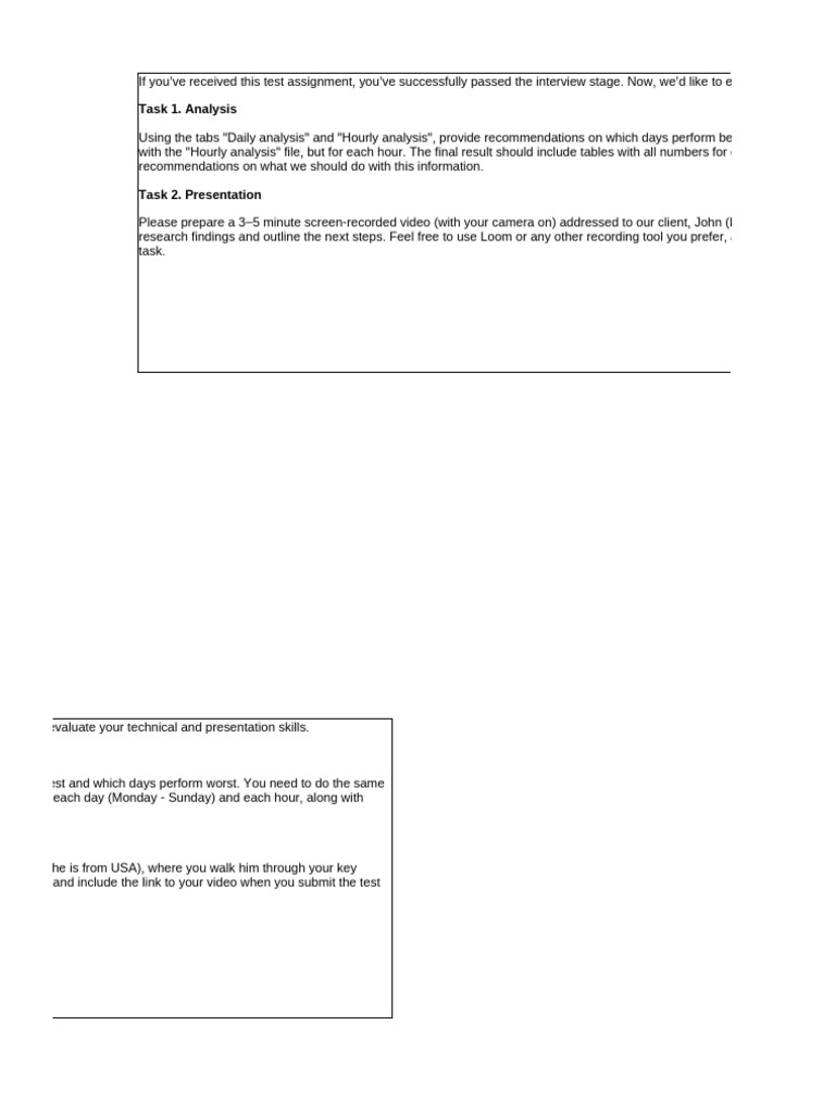 Case Project Assistant Manager Task | PDF