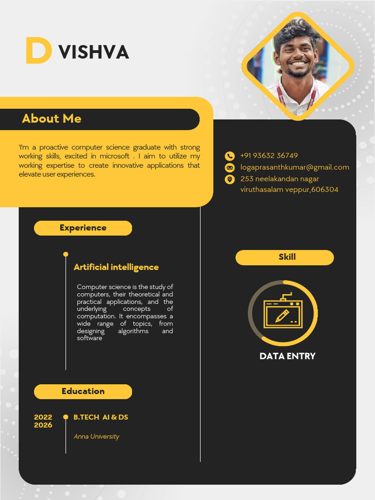 Vishva: About Me | PDF