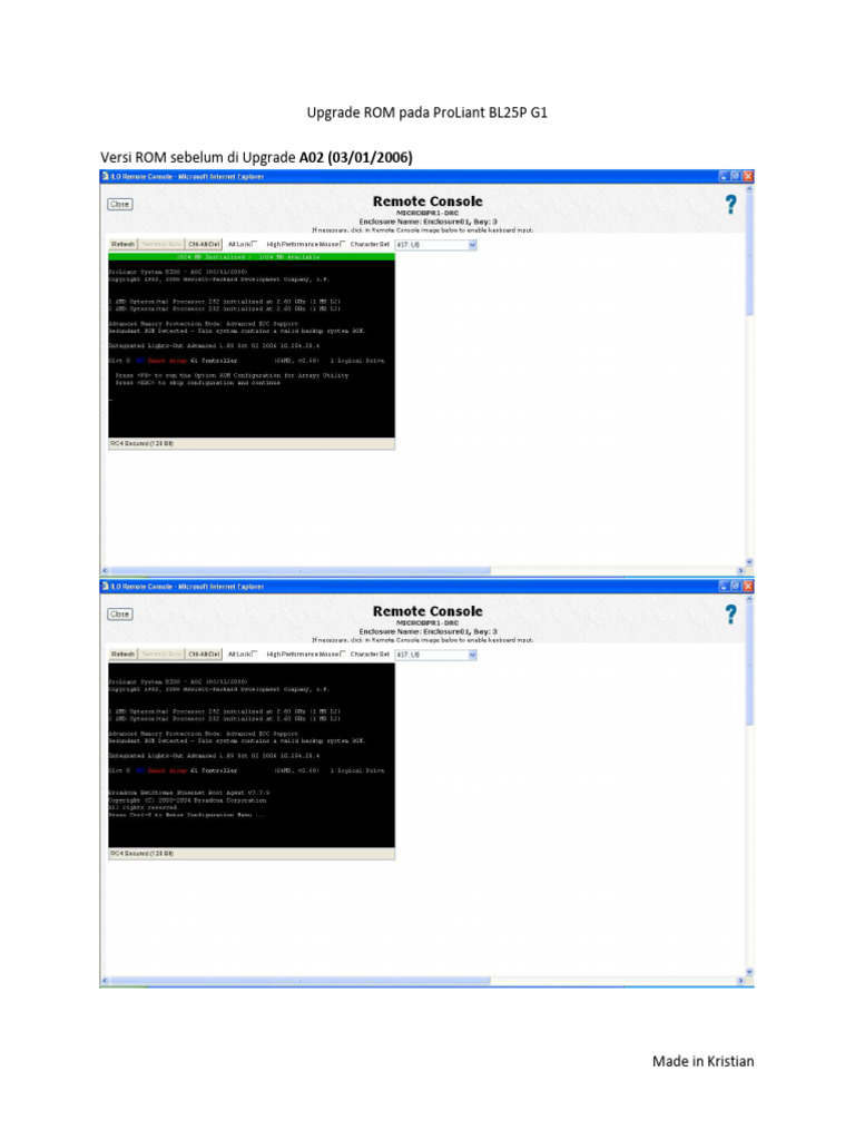 Upgrade ROMPAQ Type ProLiant BL25p | PDF