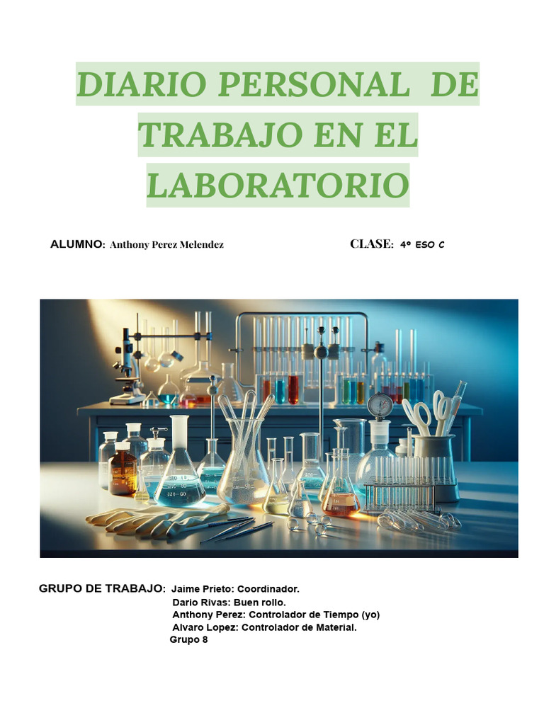 DIARIO 5 LABORATORIO - Anthony Perez Melendez 4to ESO C | PDF ...