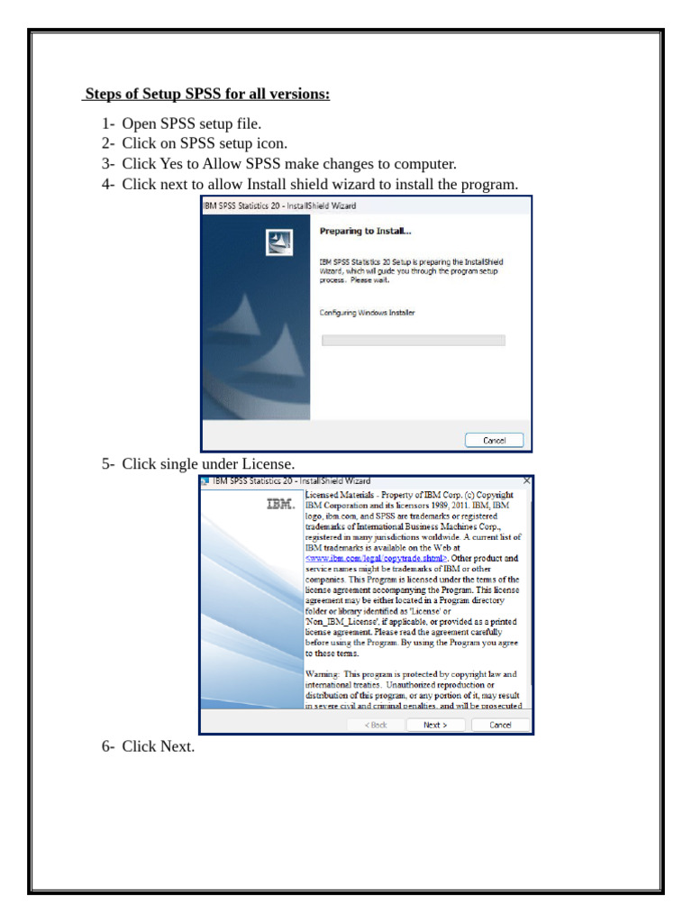 SPSS Installation and Activation Guide | PDF