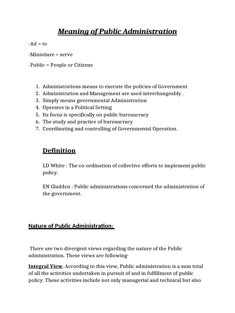Understanding Public Administration Basics | PDF | Human Resources | Goal