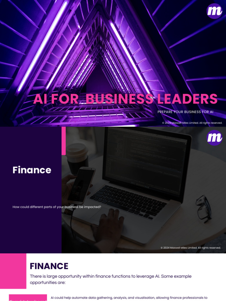 AI For Business Leaders Handout - Finance | PDF | Artificial ...