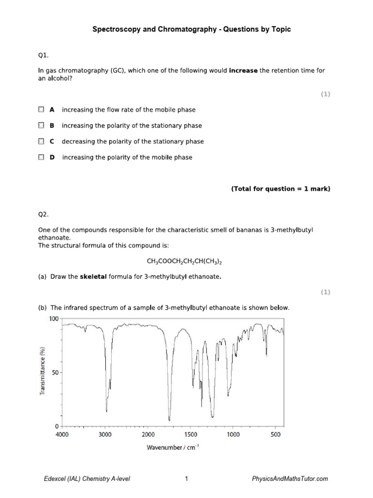 Spectroscopy and Chromatography Q | PDF