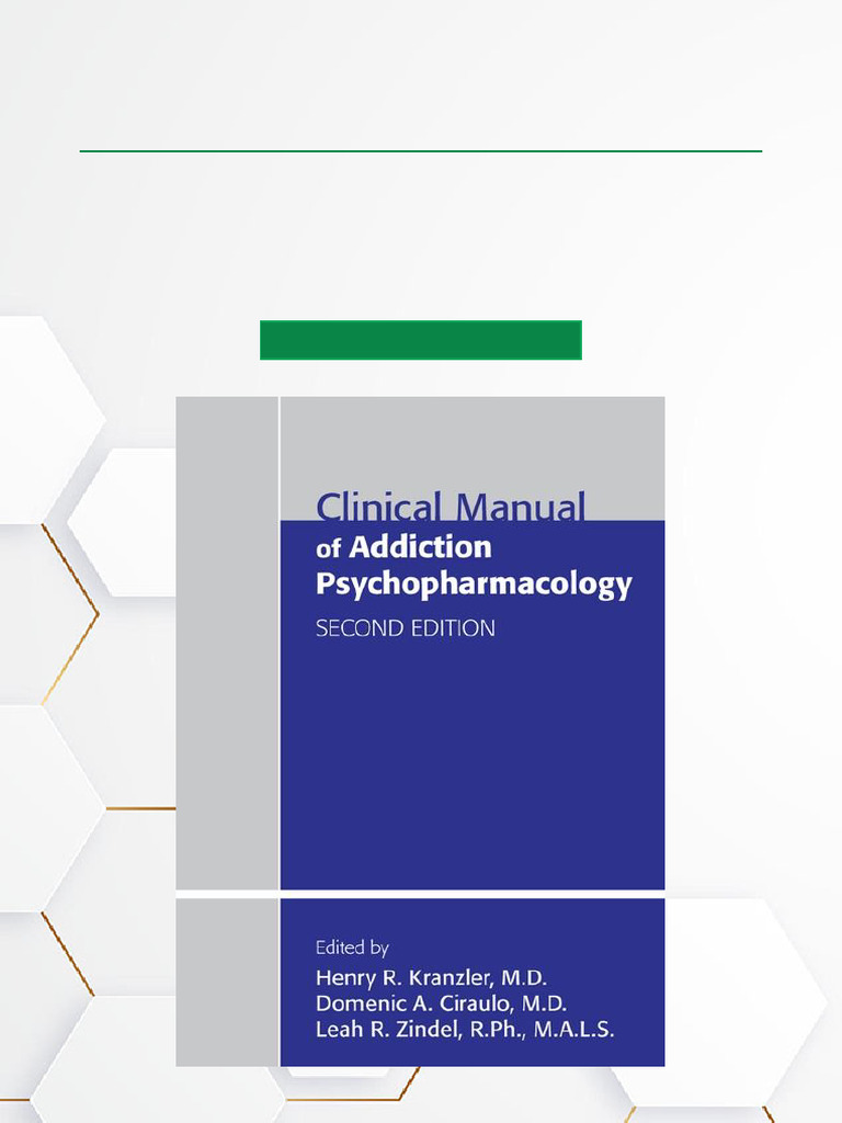 Addiction Psychopharmacology Manual | PDF | Mental Disorder | Substance ...