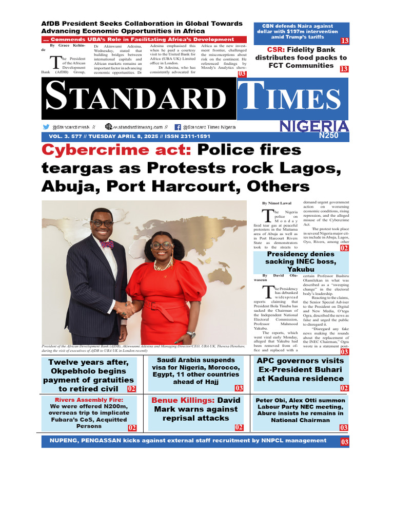 Standard Times 8-04-2025 (1) Ofuobi | PDF | Hajj | Nigeria
