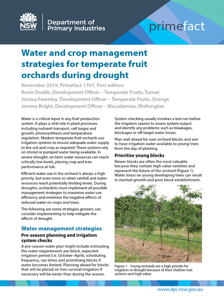 Drought Water Management for Fruit Orchards | PDF | Soil | Drought