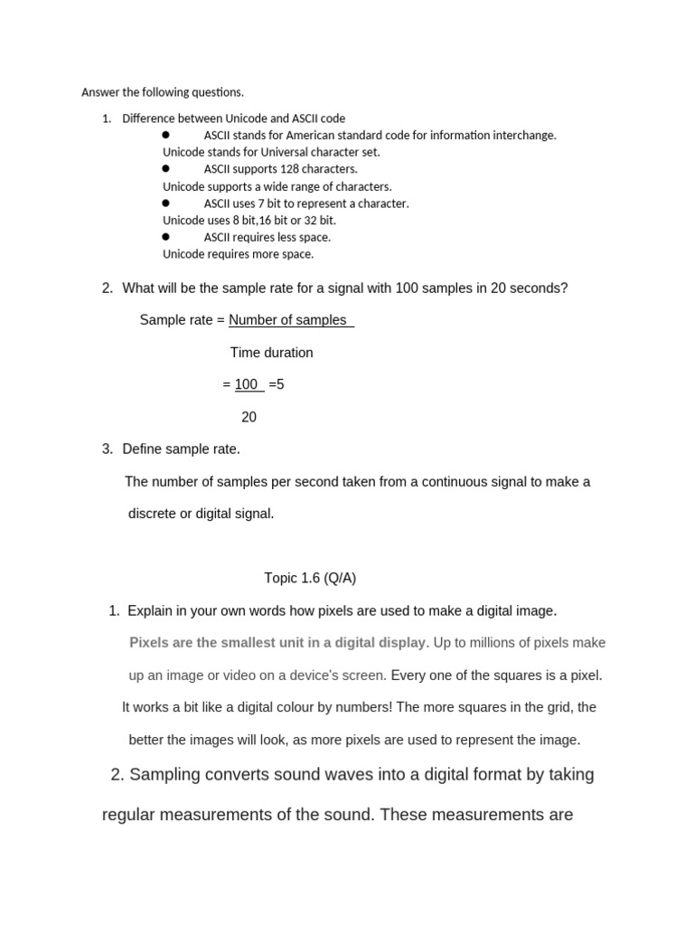 Chapter 1 (Q, A) | PDF