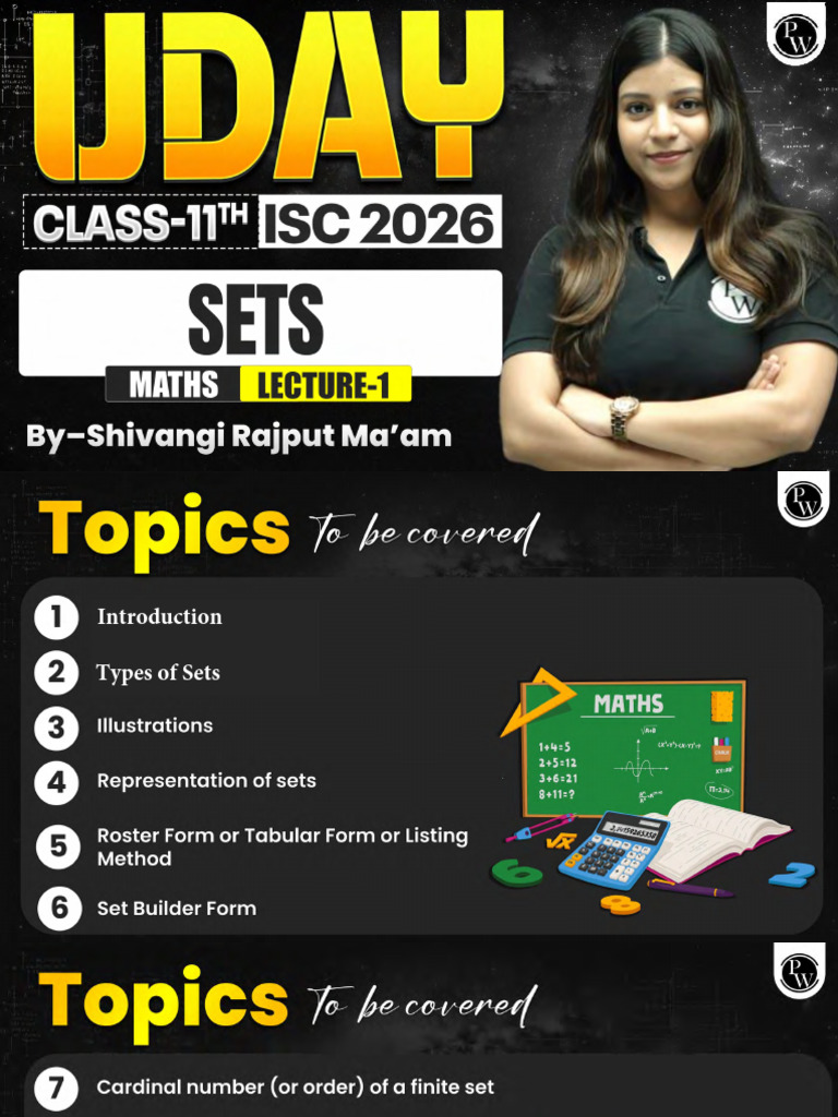Sets 01 - Class Notes - UDAY ISC 2026 (Class 11th) | PDF