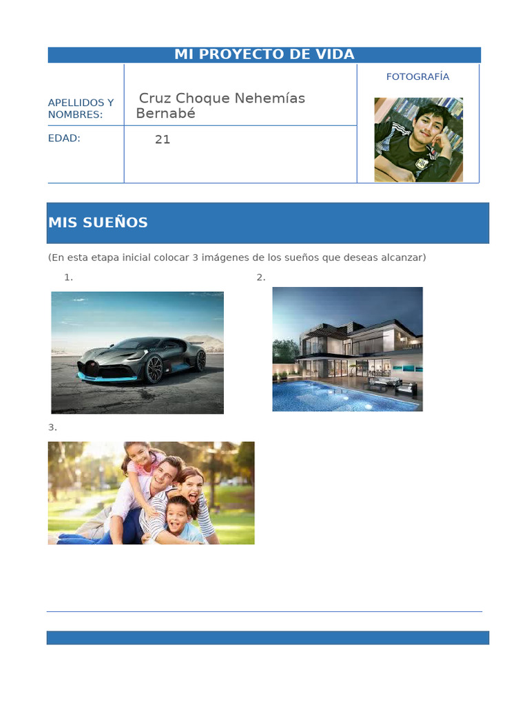 Mi Proyecto de Vida | PDF