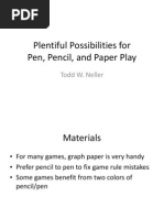 Pen and Paper Play