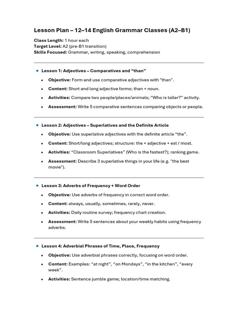 Gerunds and Infinitives Lesson Plan | PDF | Adjective | Adverb