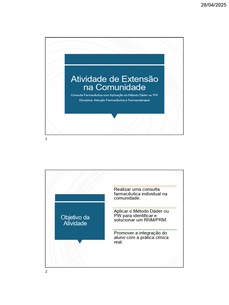 Consulta Farmacêutica com Método Dáder | PDF | Farmacêutico | Sistema ...