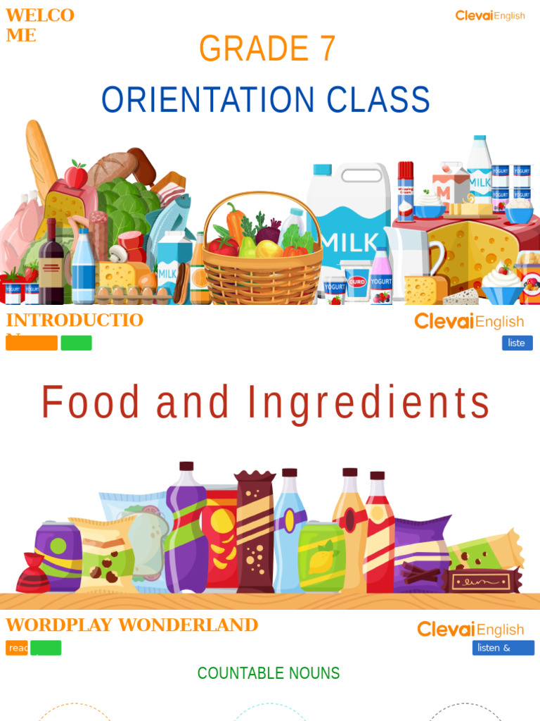 Grade 7 Food Vocabulary & Grammar Guide | PDF | Pancake | Cakes
