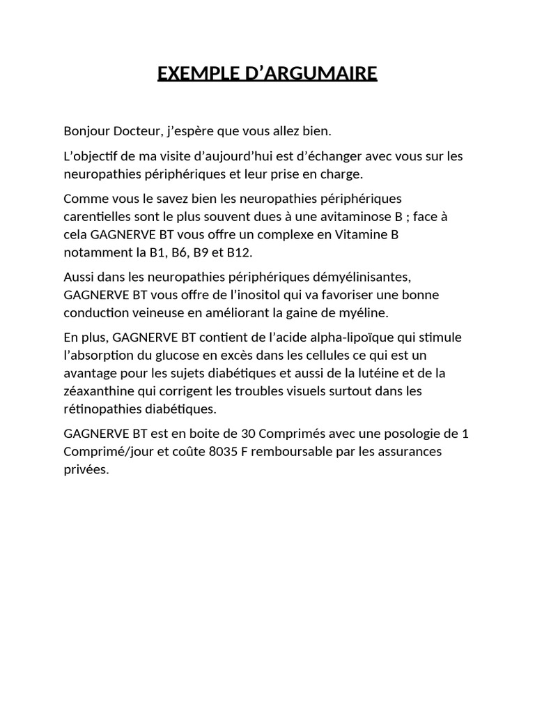 Gagnerve BT : Traitement des neuropathies | PDF