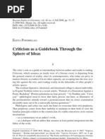 Elena Pogorelaia - Criticism as a Guidebook Through the Sphere Od Ideas