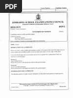 ZIMSEC Biology Study Plan 2026 | PDF | Biology | Reproduction