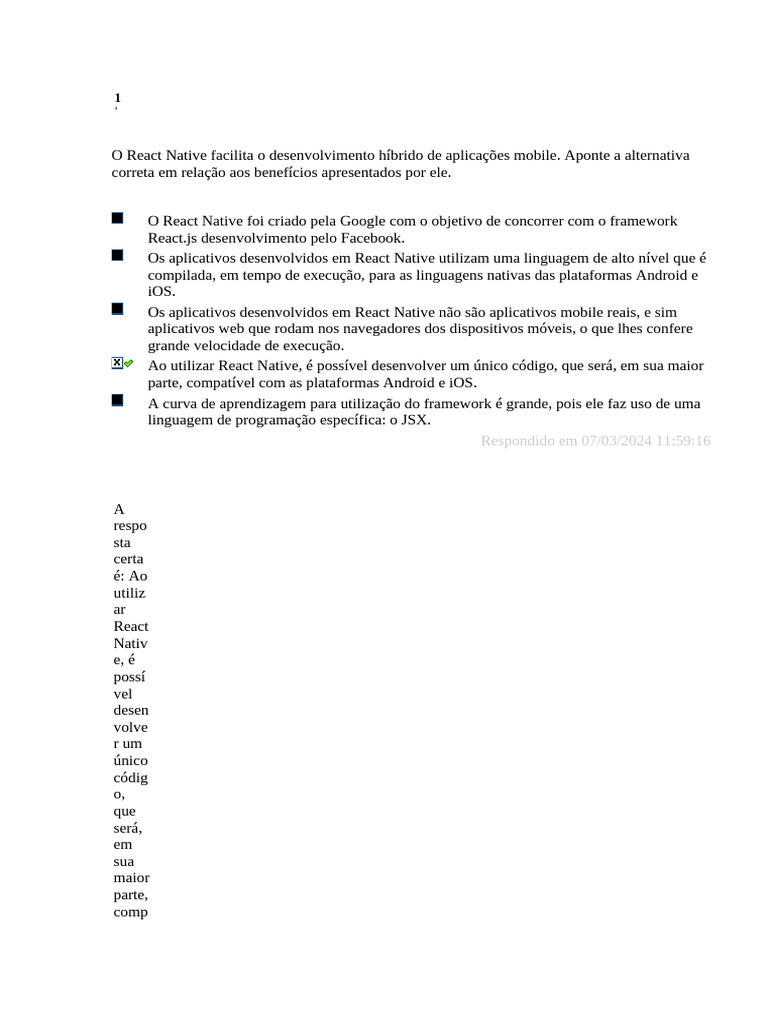Componentes Nativos e React Native | PDF | Aplicativo para celular ...