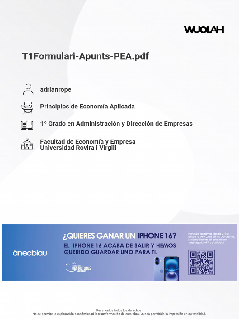 T1Formulari Apunts PEA PDF | PDF