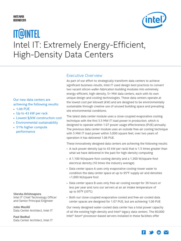 Energy-Efficient High-Density Data Centers | PDF | Data Center | Air ...