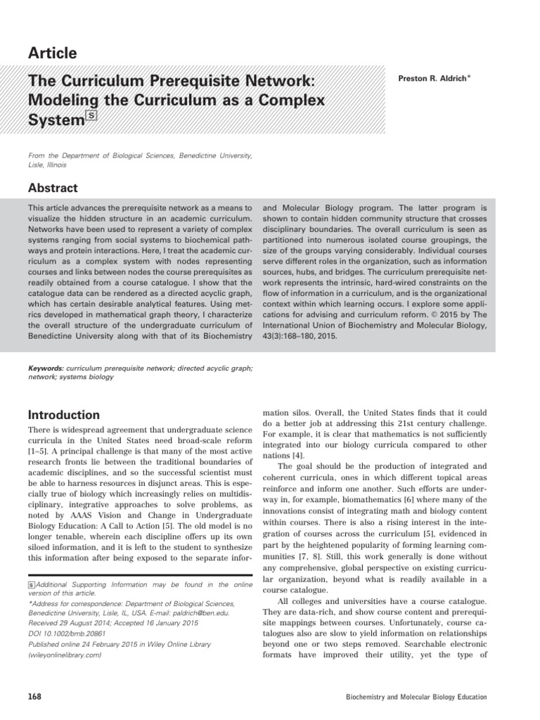 Biochem Molecular Bio Educ - 2015 - Aldrich - The Curriculum ...