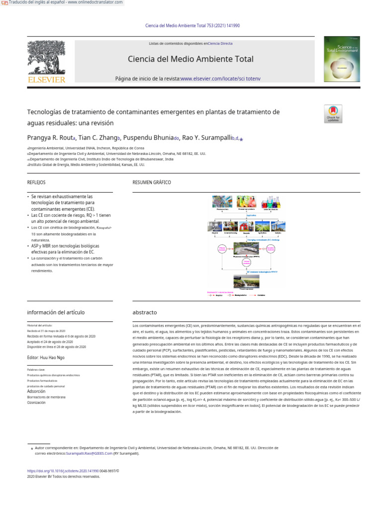 Prangya R. Rout 2021 | PDF | Contaminación | Entorno natural