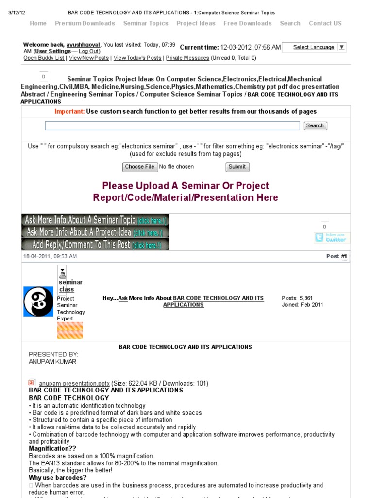 Barcode Tech for CS Enthusiasts | PDF | Science And Technology | Computing