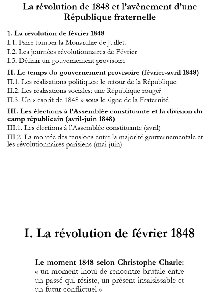 Révolution de 1848 : Chute de la monarchie | PDF | France | Politique ...