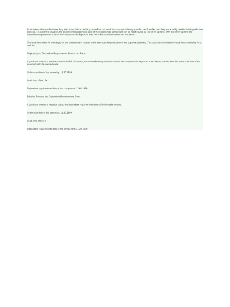 Managing Component Lead Times in Production | PDF