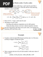 Linear Block Codes: Cyclic Codes: R Q NK N R N