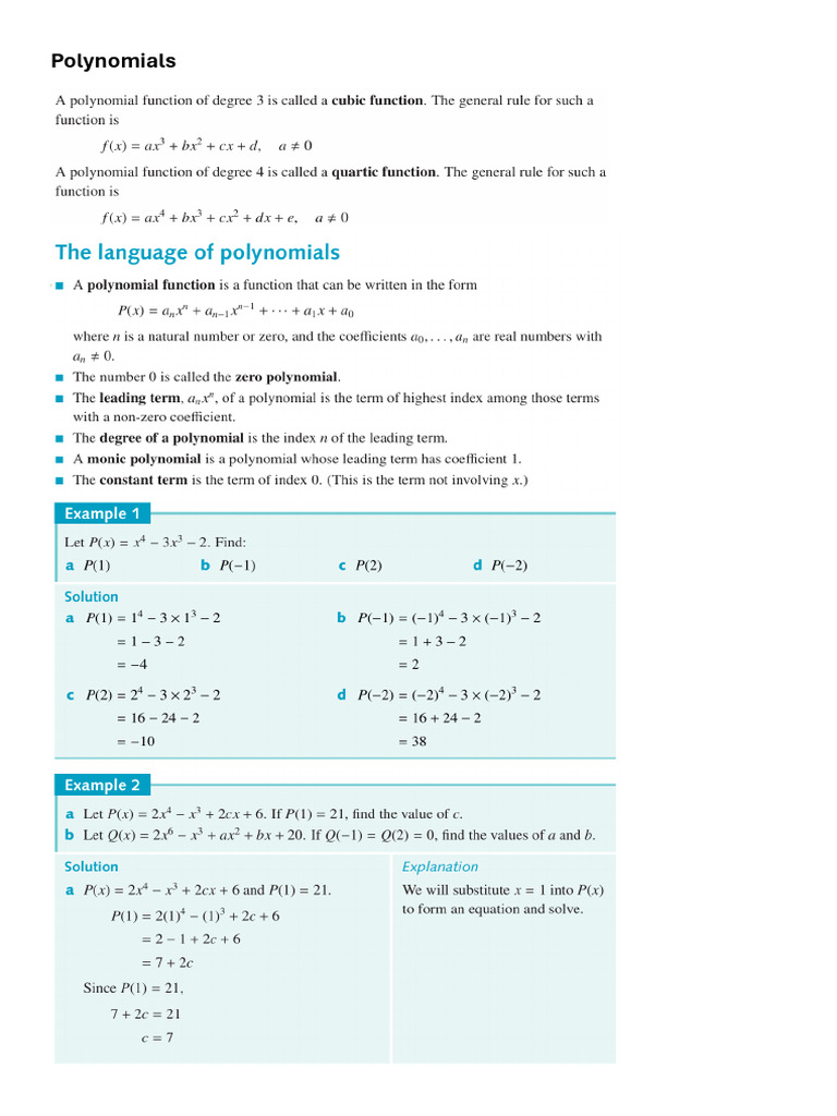 Polynomials | PDF